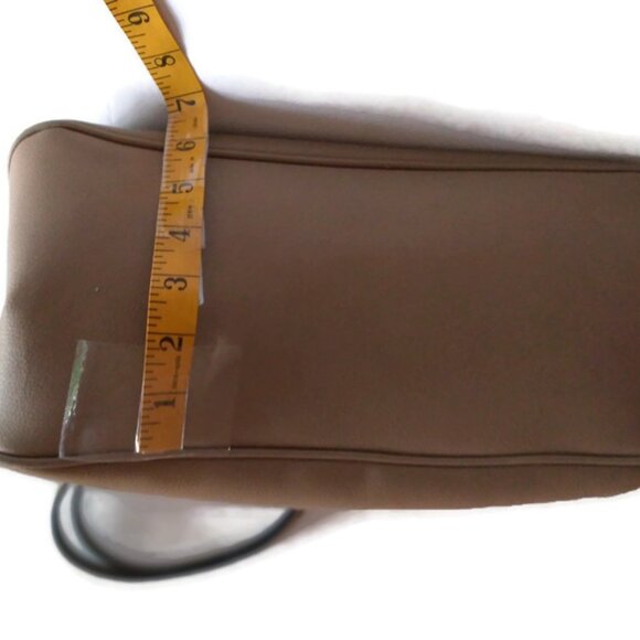 LONDON FOG SHOULDER BAG TAUPE BEIGE TAN SATCHEL TOTE PURSE - Picture 7 of 9